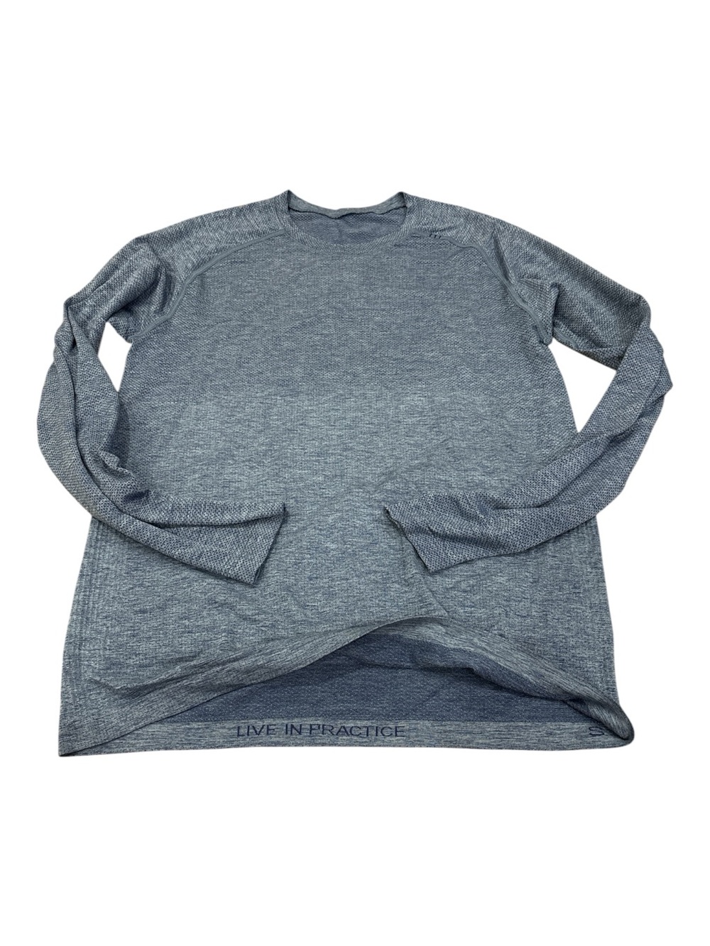 Lululemon's Men's Long Sleeve Performance Running Shirt Blue Heather Small